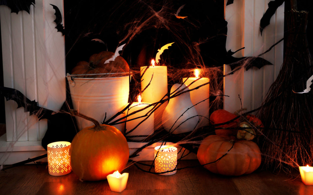 Halloween decorations and candles