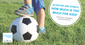 Child's foot on soccer ball