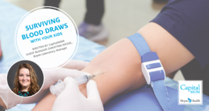 Kid having blood drawn