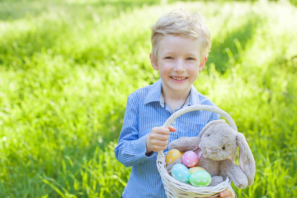 Boy with Easter basket
