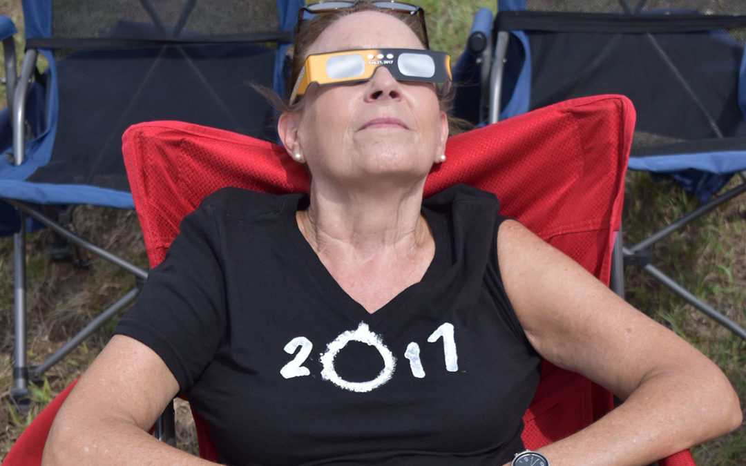 Grandma Nancy Becker at her Eclipse 2017 party