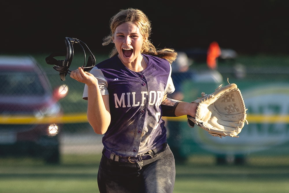 Picture of Teen Girl Playing Softball