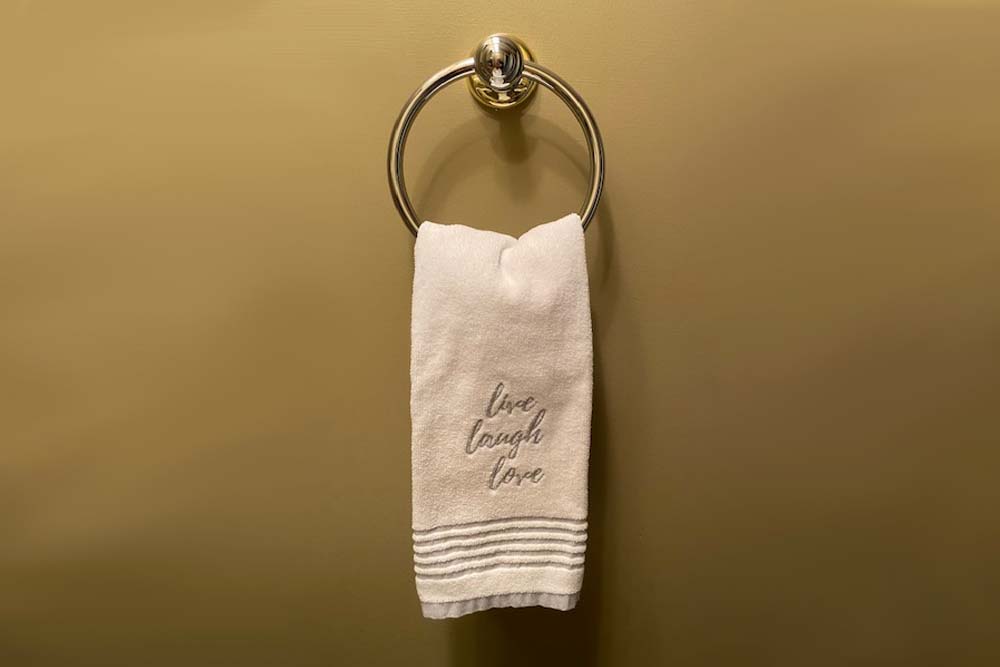 live laugh love hand towel