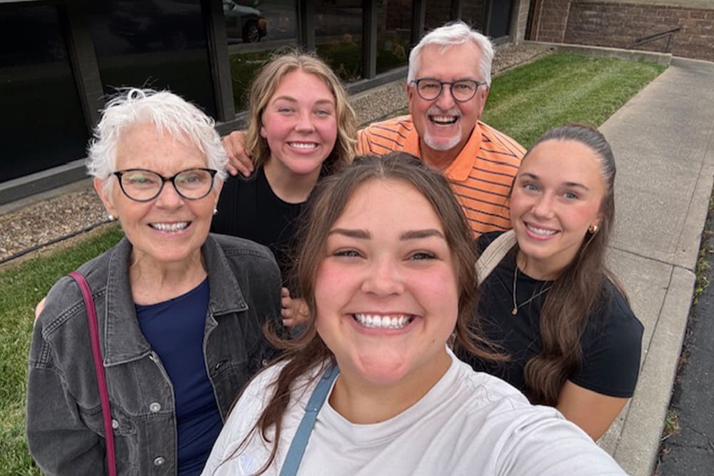 Selfie with Nancy and her family