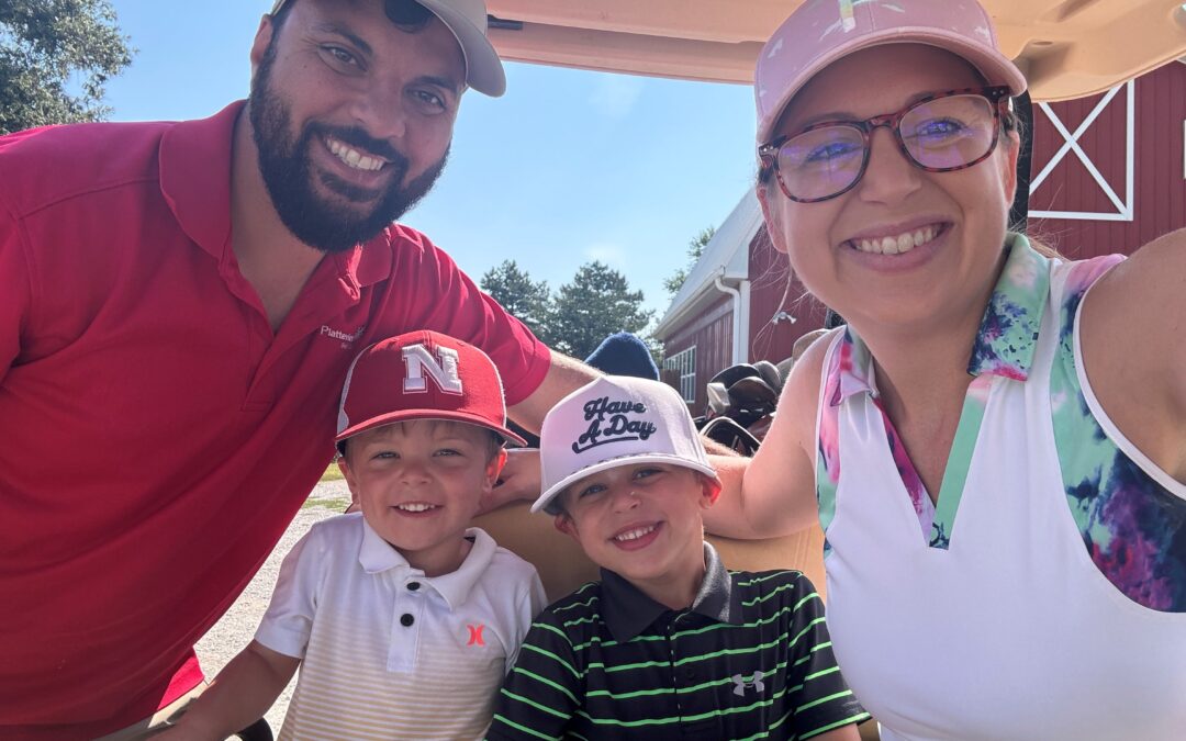 Marissa, her husband and two children