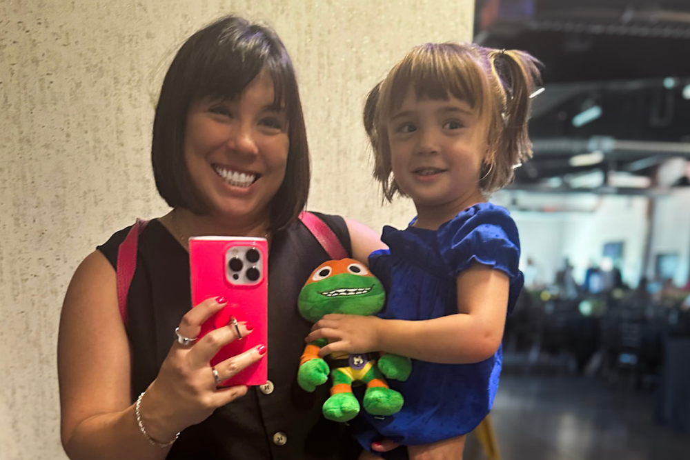 Cassidy with her daughter