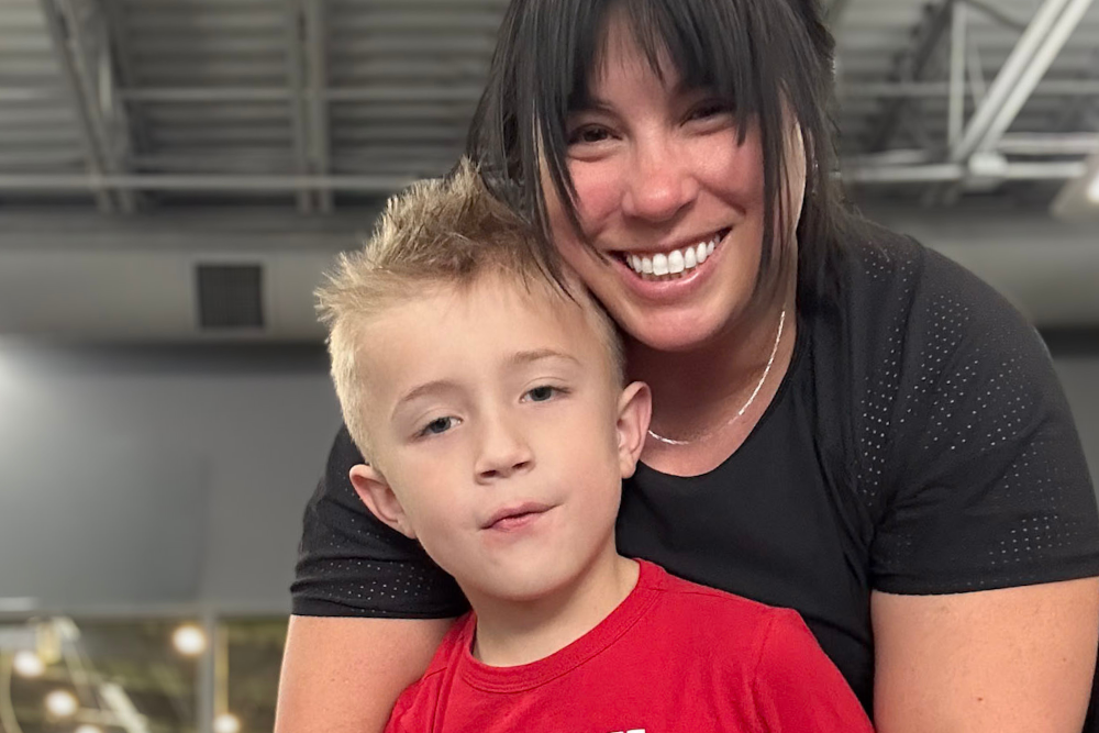 Cassidy with her son