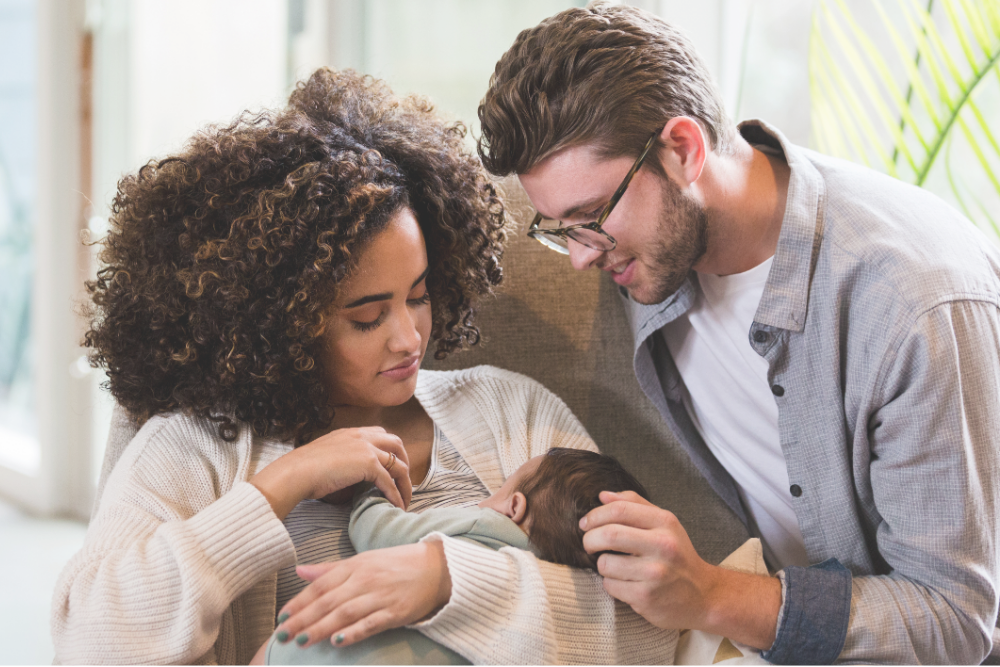 parents with new baby
