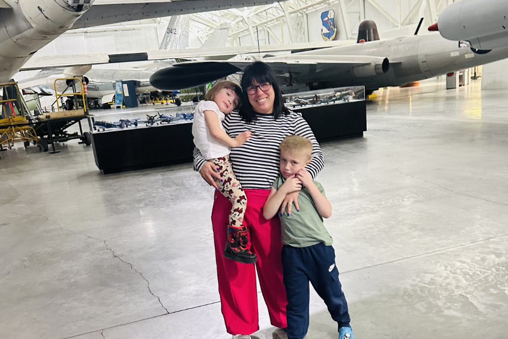 Cassidy with her two kiddos